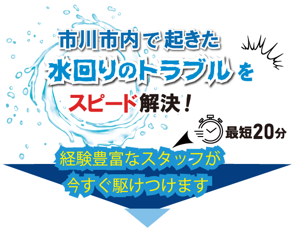水回りのトラブルをスピード解決